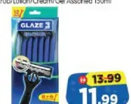 Glaze 3 Disposable Razor Contour