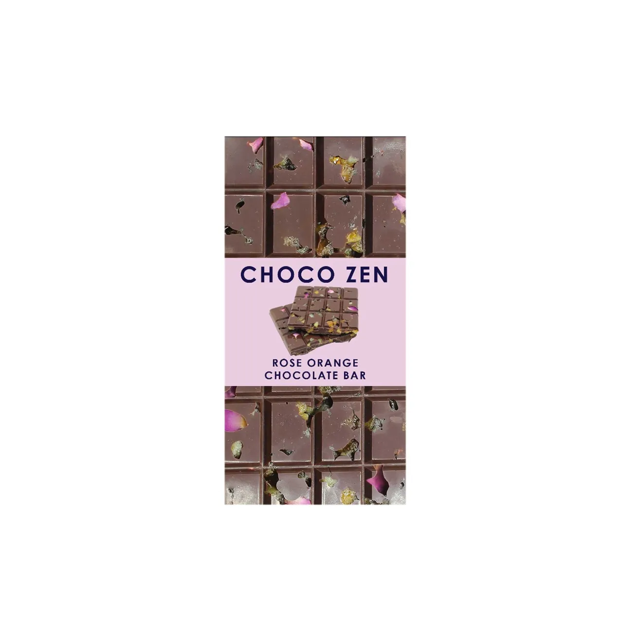 Choco Zen لوح شوكولاتة داكنة بالورد والبرتقال