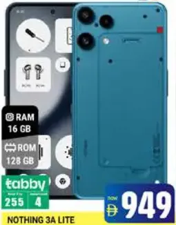 Nothing 3A Lite 5G; Ram 16 GB; Rom 128 GB