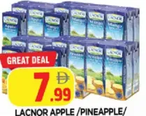 Lacnor Juice Apple/Pineapple/Orange