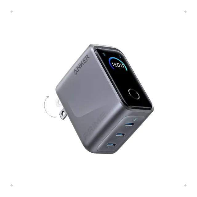 Anker Prime 160W 3 Port Charger, Silver, A2687241