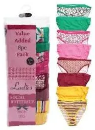 Social Butterfly Ladies Panty Set Assorted