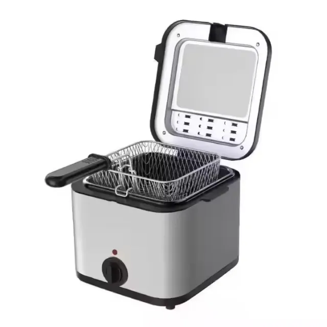 smartify Electric Deep Fryer, Frying Basket, Stainless Steel, Adjustable Temperature, Easy Cleaning, Home Use