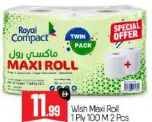 Royal Compact Wish Maxi Roll 1 Ply