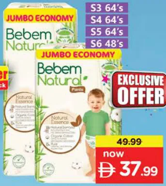 Bebem Natural Pants Jumbo Pack S3 / S4 / S5 / S6