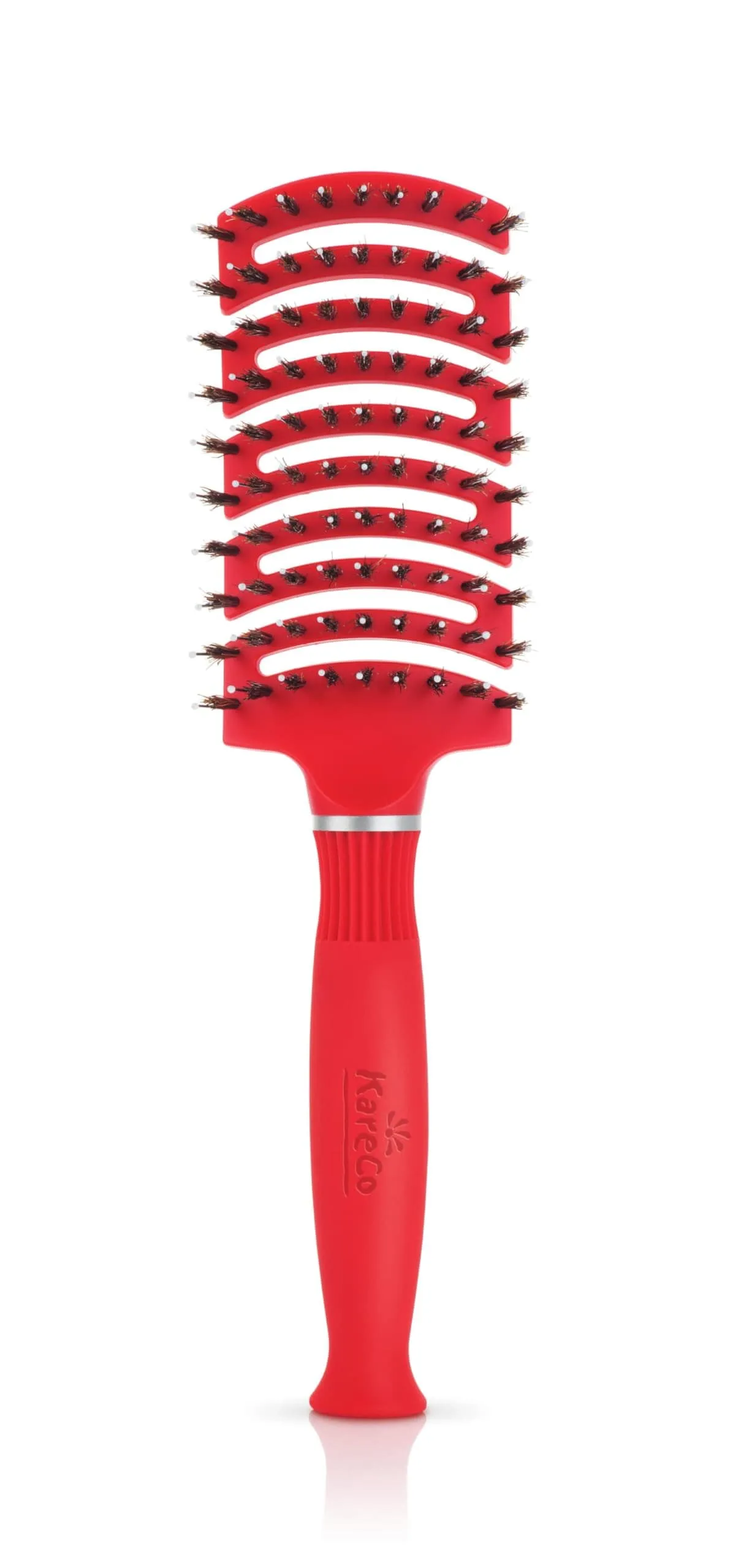 Kareco فرشاة فك التشابك Tangle Buster Super Flex Styler صغيرة للشعر الرطب والجاف مرنة لتصفيف ناعم بدون نفشة مدمجة للسفر للنساء