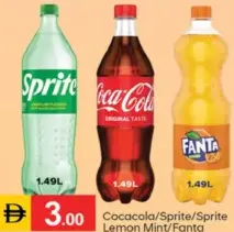 Cocacola/Sprite/Sprite Lemon Mint/Fanta