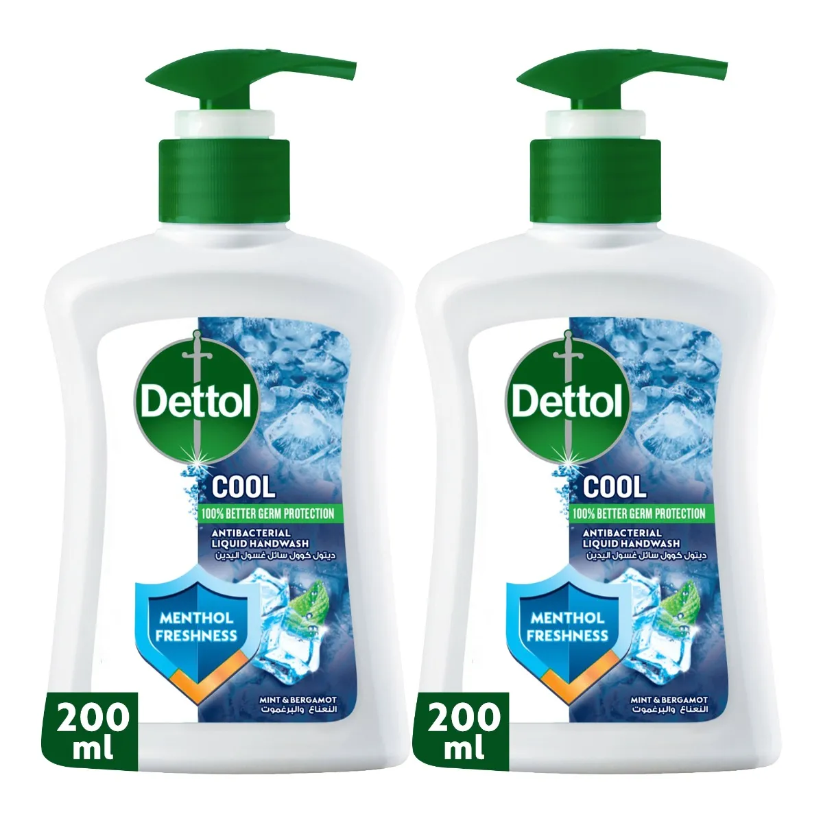 Dettol غسول يدين سائل Cool مع مضخة برائحة النعناع والبرغموت