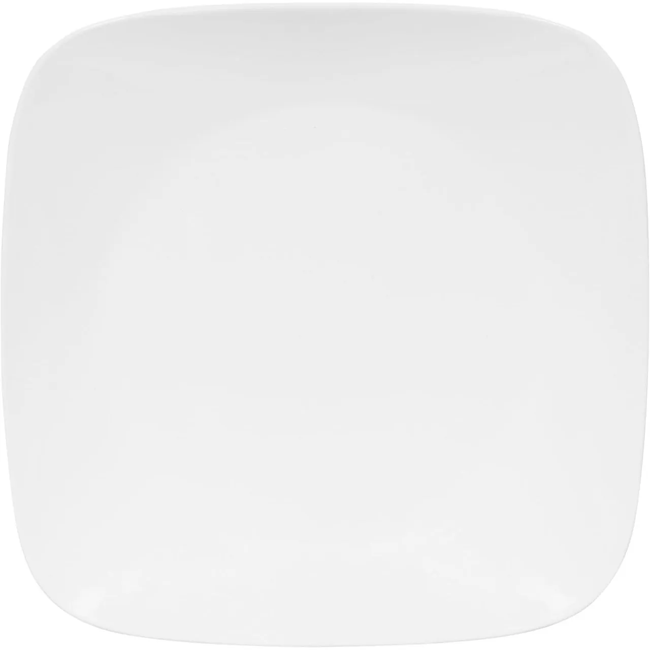 Corelle طبق عشاء زجاجي مربع Vitrelle 10.5 inches أبيض نقي 1069961