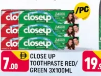 Closeup Toothpaste Red/Green