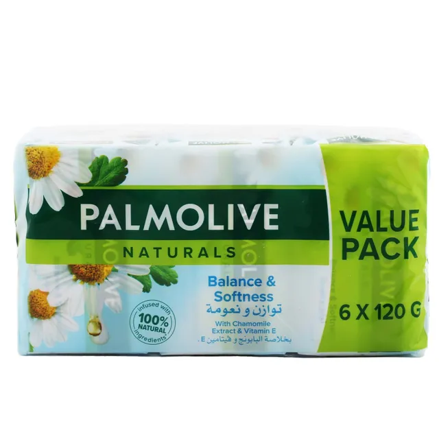 Palmolive Natural Soap With Chamomile Extract & Vitamin E 5 + 1