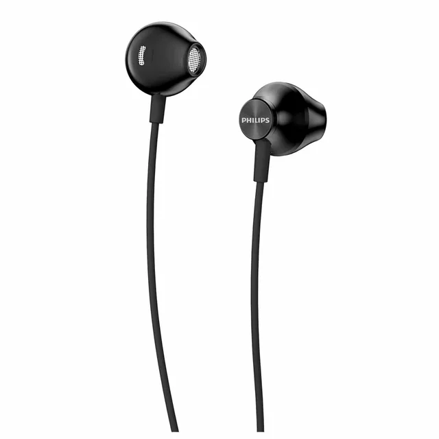 Philips TAUE100BK In-Ear Wired Earphones with Enhanced Bass and Comfortable Fit, Black