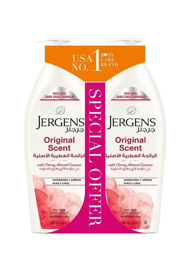 Jergens Original Scent With Cherry Almond Essence Dry Skin Moisturizer Lotion