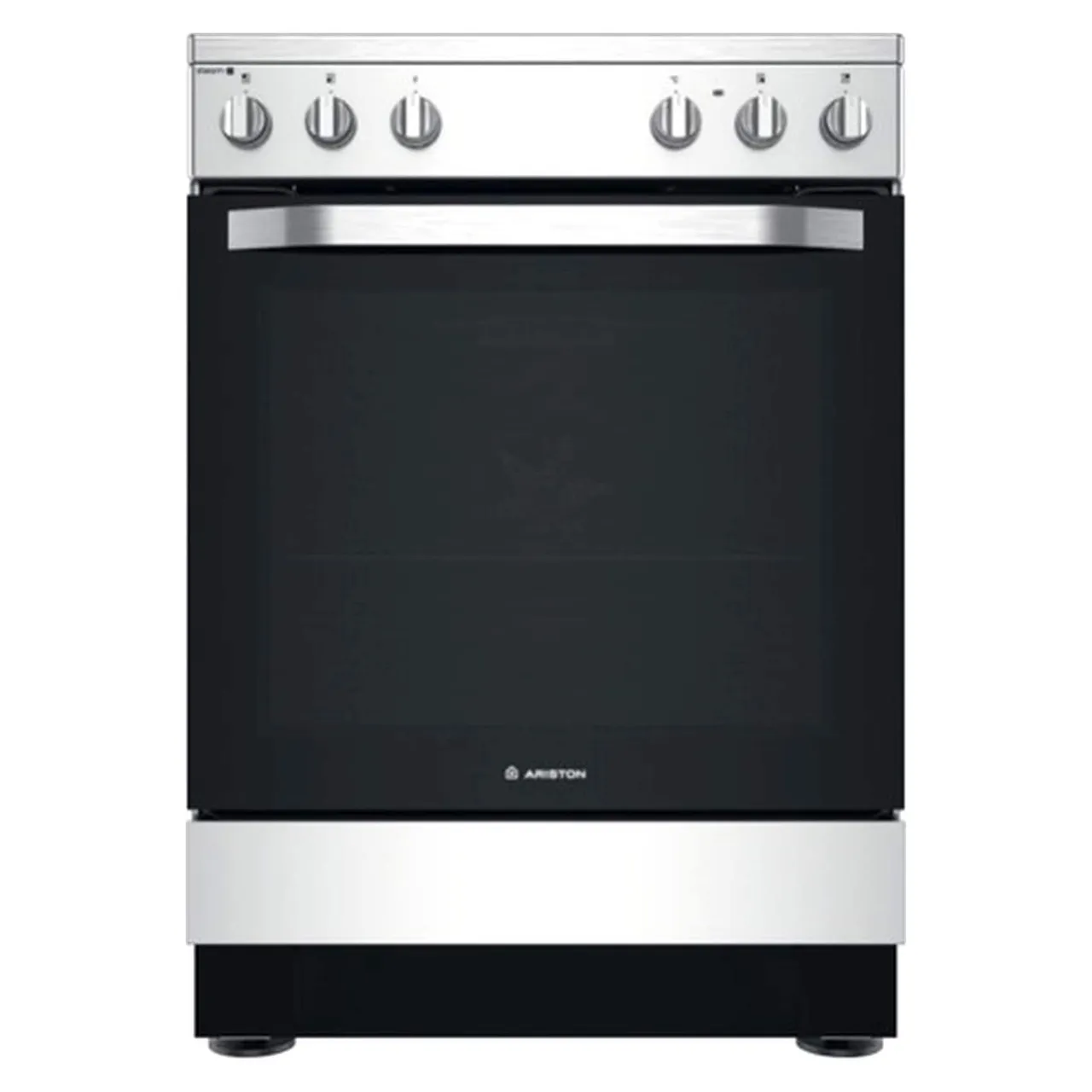 Ariston طباخ كهربائي 60x60cm بـ 4 شعلات AS68V8KHX أسود وفضي