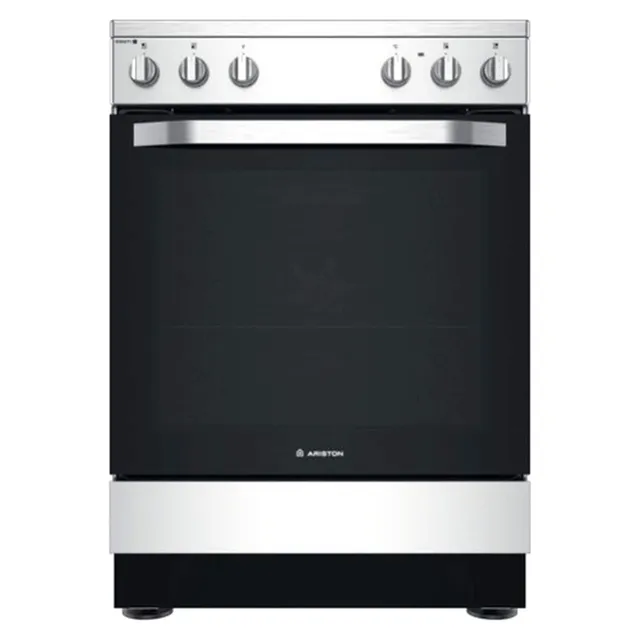 Ariston 60x60cm 4 Burner Electric Cooker AS68V8KHX Black And Silver