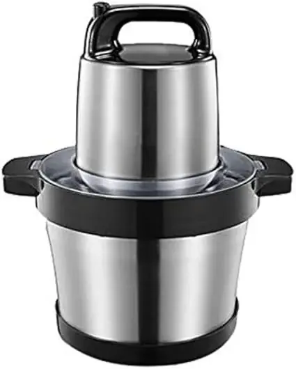 generic Commercial Electric Meat Grinder Stainless Steel/Heavy Duty Automatic Vegetable and Meat Crusher Machine, 1000W Power, 304 Food Grade Steel, 110-240V for Home & Restaurant