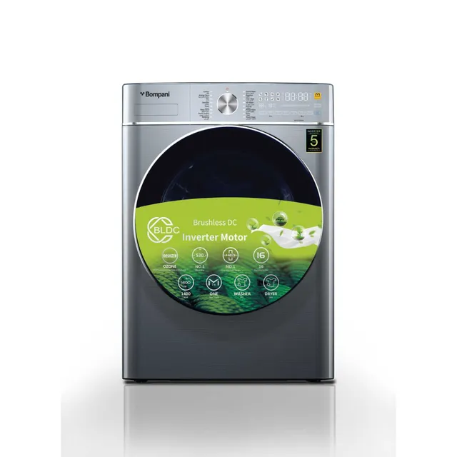 Bompani 9/ Front Load Washer Dryer - Combo, 16 Wash Programs -BI1070SSN Silver