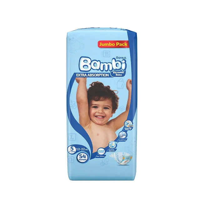 Sanita Bambi Baby Diapers Extra Large Size 5 (12- ) - 54 Pcs