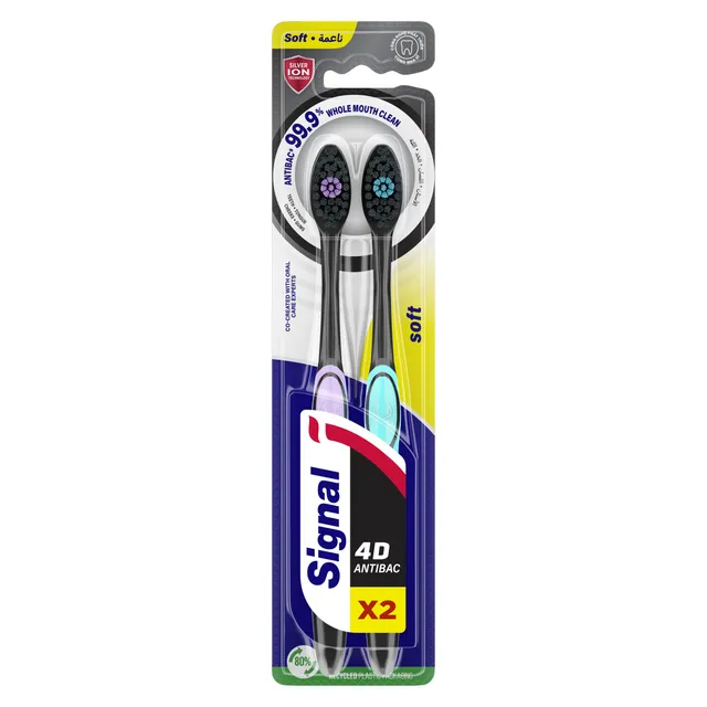 Signal Toothbrush Soft For Whole Mouth Clean - 2 Pcs