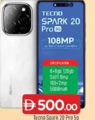 Tecno Spark 20 Pro 8+8 GB 128 GB