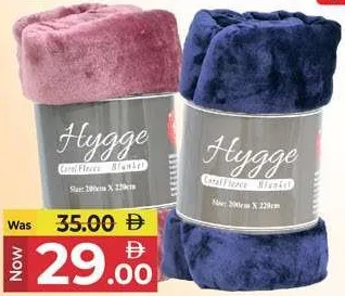 Hygge بطانية مزدوجة من الفليس