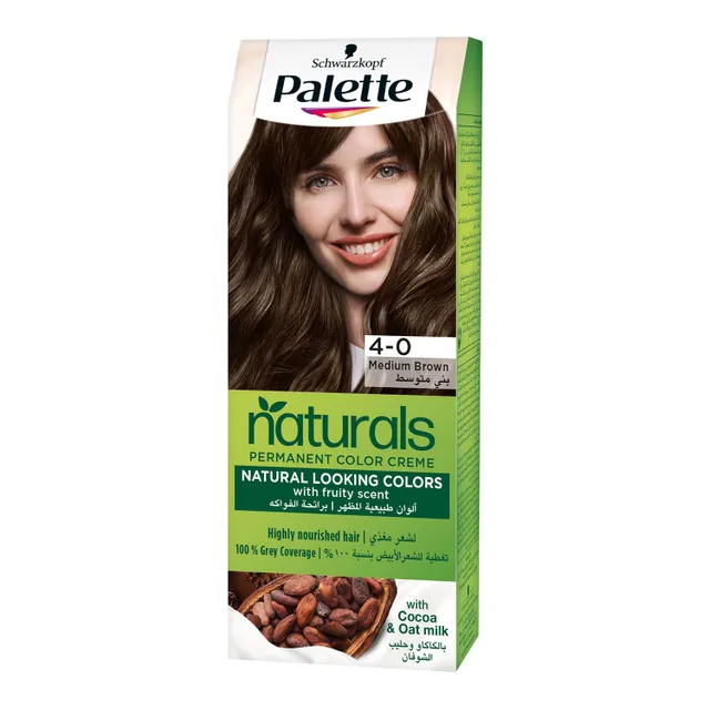 Palette Permanent Naturals Color Creme 4-0 Medium Brown 1 pkt