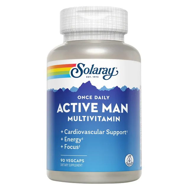 solaray Once Daily Active Man Multi-Vitamin Capsules Dietary Supplements