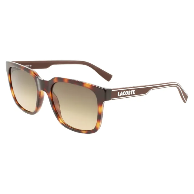 Lacoste Men's Sunglass L967S230 Modified Rectangle Havana