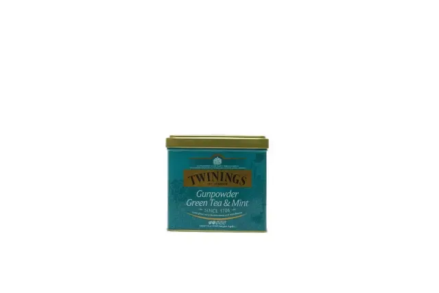 Twinings شاي البارود بالنعناع علبة معدنية
