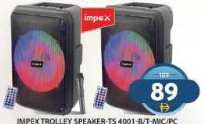 Impex Trolley Speaker Ts 4001-B/T-MIC