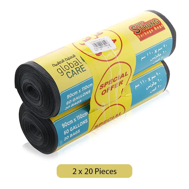 Globe Care Global Care Super Strong Garbage Bags Roll - 40 Pieces