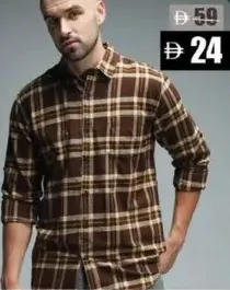 Square Stitch Mens F/S Dobby Prin Shirt