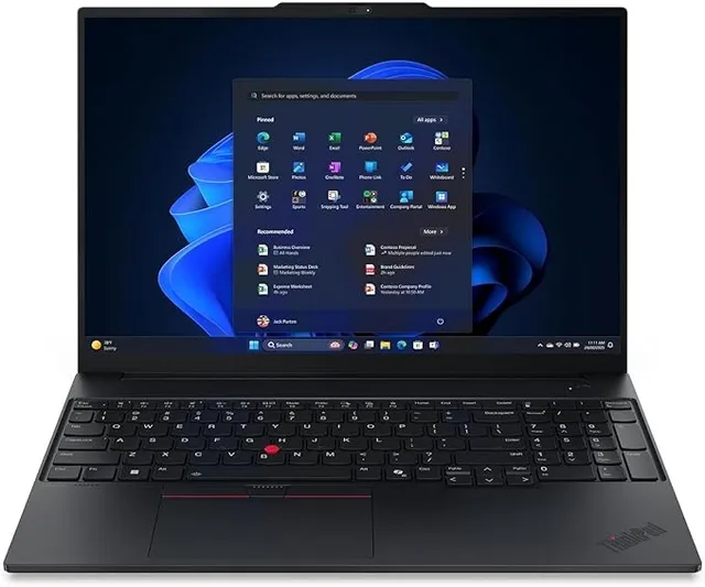 Lenovo ThinkPad E16 Gen 3 Laptop, 16" WUXGA Display, Intel Core Ultra 5 225H, 16GB DDR5 RAM, 512GB SSD, Intel Arc 130T Graphics, FHD IR Camera, Wi-Fi 6E, Backlit Keyboard, Black