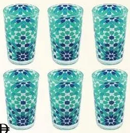 Moroccan Painted Tea Glass Set ASSORTED