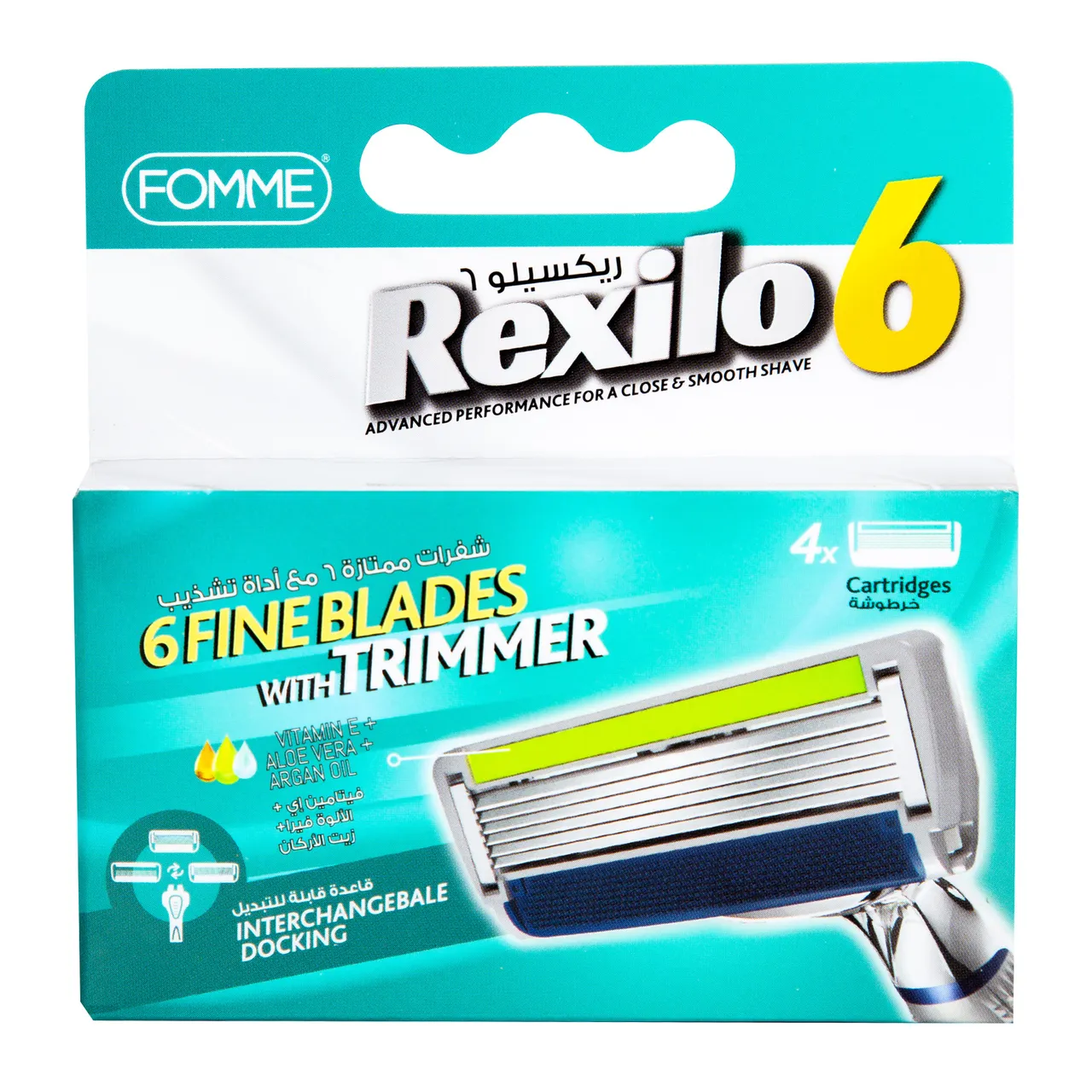 LuLu PL خراطيش Fomme Rexilo بـ6 شفرات دقيقة مع أداة تشذيب، 4 pcs