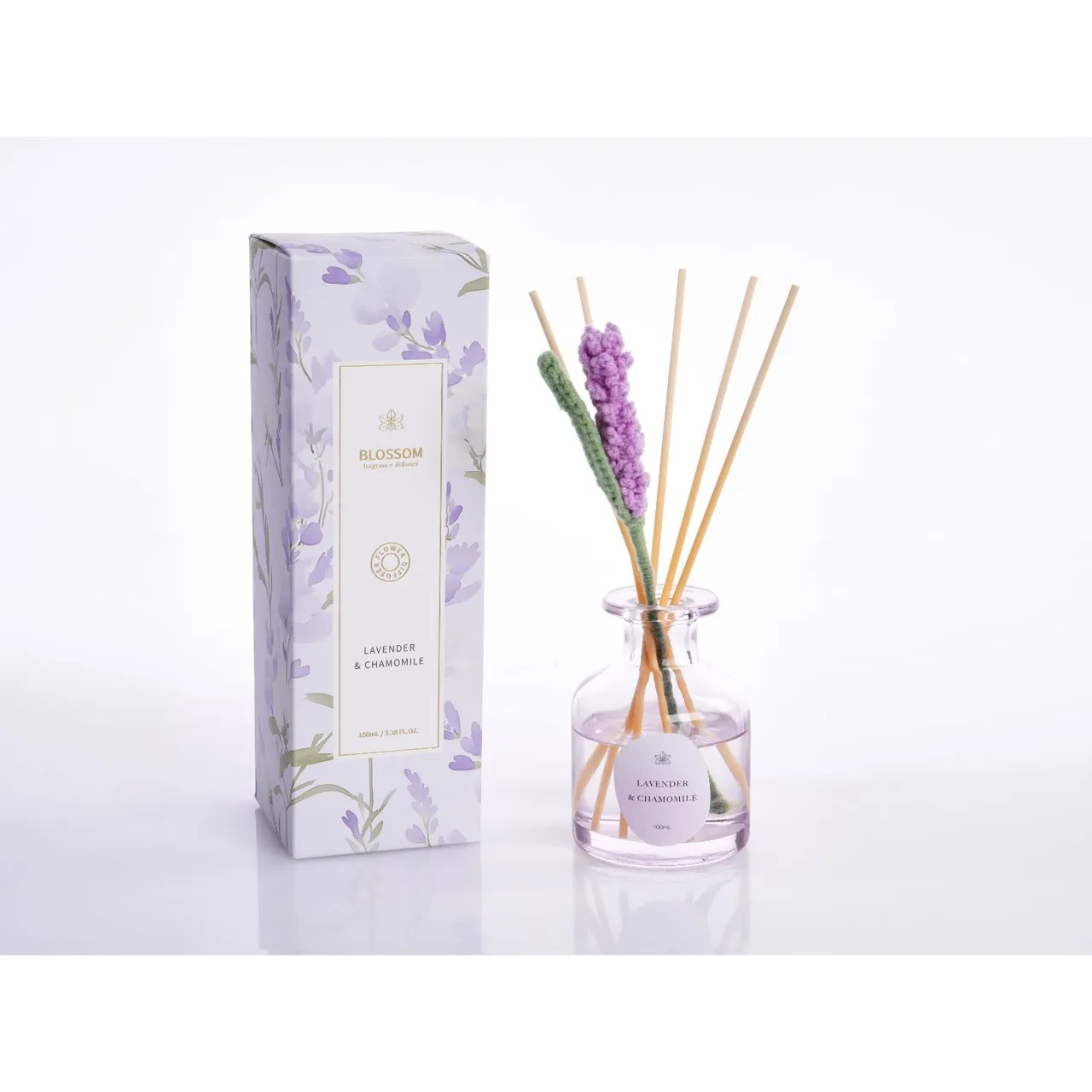 Maple Leaf Home موزع عطر بالأعواد باللافندر والبابونج Sizu، زجاج