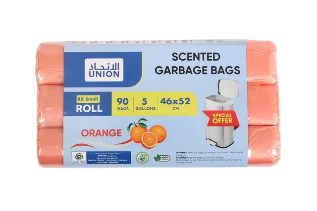 Union Garbage Bag Orange Scent 46x52cm - 3 x 30 Pcs