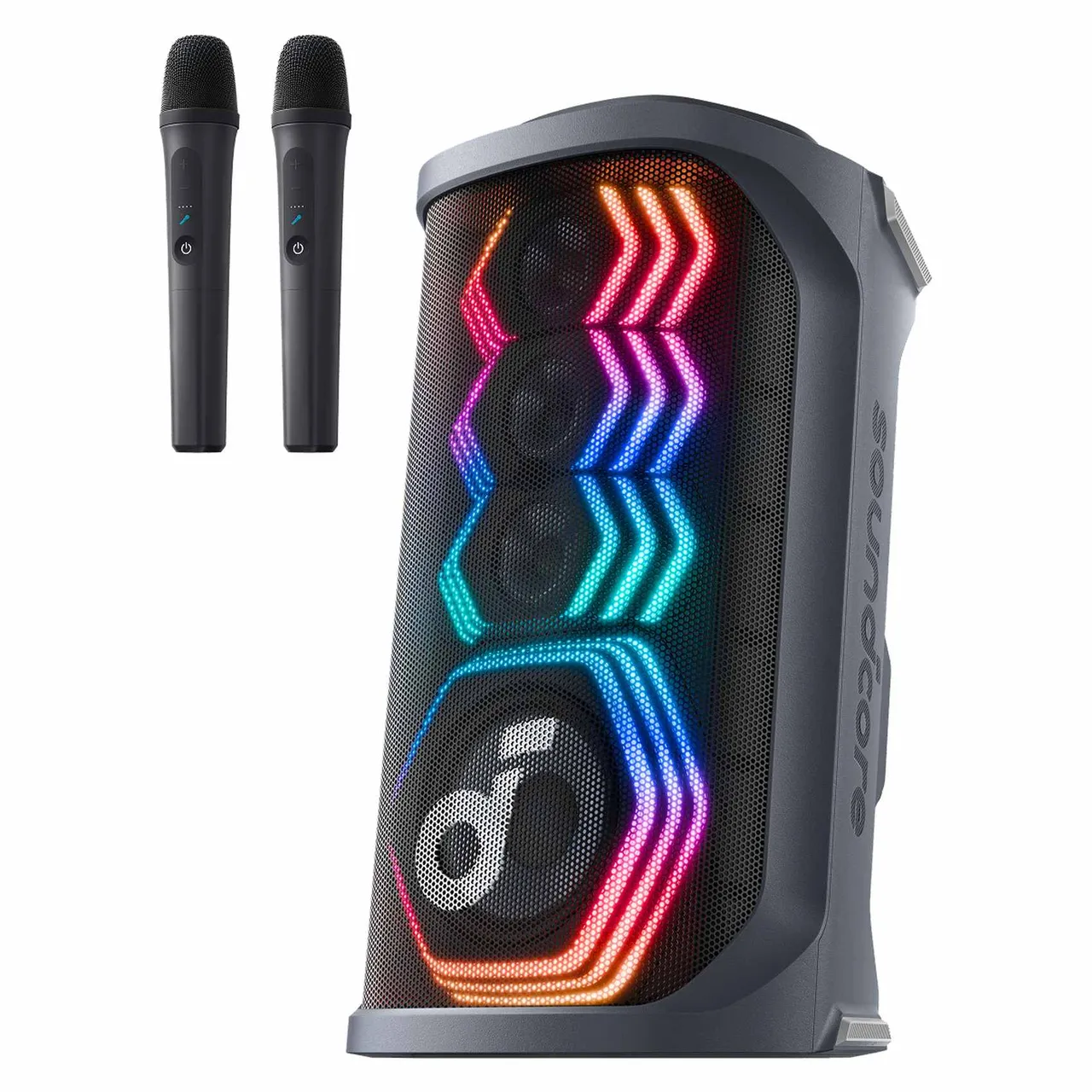 Anker مكبر صوت للحفلات مع كاريوكي بالذكاء الاصطناعي Soundcore Rave 3S، مقاوم للرذاذ IPX4، أسود