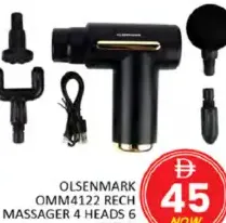 Olsenmark Rech Massager OMM4122 4 Heads 6 Speed