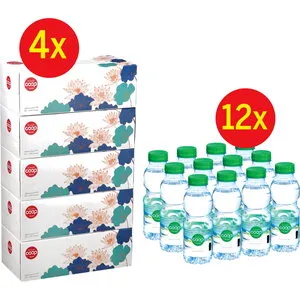 Sharjah Coop Sharjah Spring Water x 12 x 12 OTR + Facial Tissue 2-Ply 170S x 4 OTR