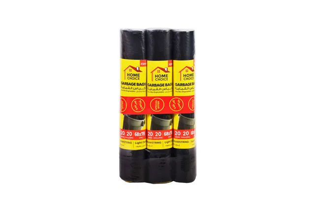 Home Choice Drawstring Garbage Bags 68x78cm - 3 x 20 Pcs