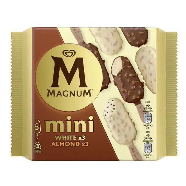 Magnum Mini Almond & White Ice Cream Sticks