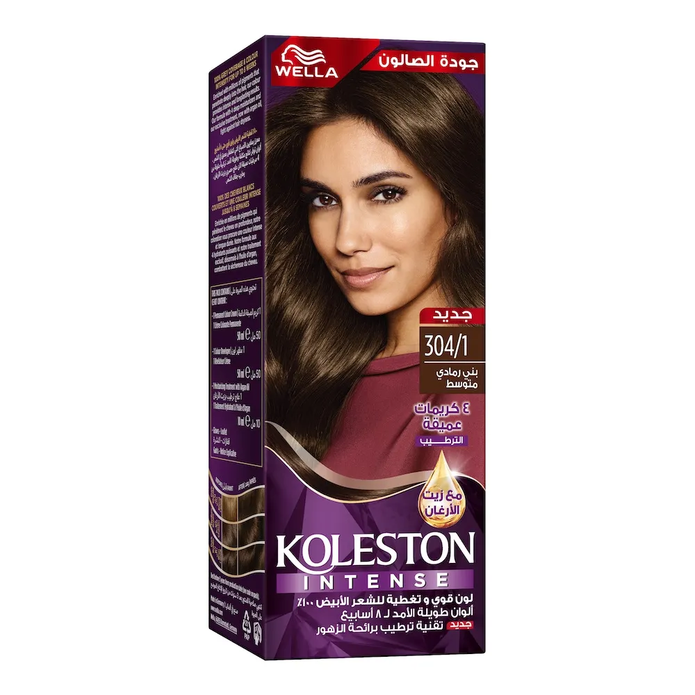 Wella صبغة شعر ويلا كولستون إنتنس 304/1 بني رمادي متوسط