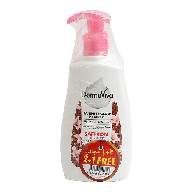Dermoviva Fairness Hand Wash - Pink - - 3 Piece