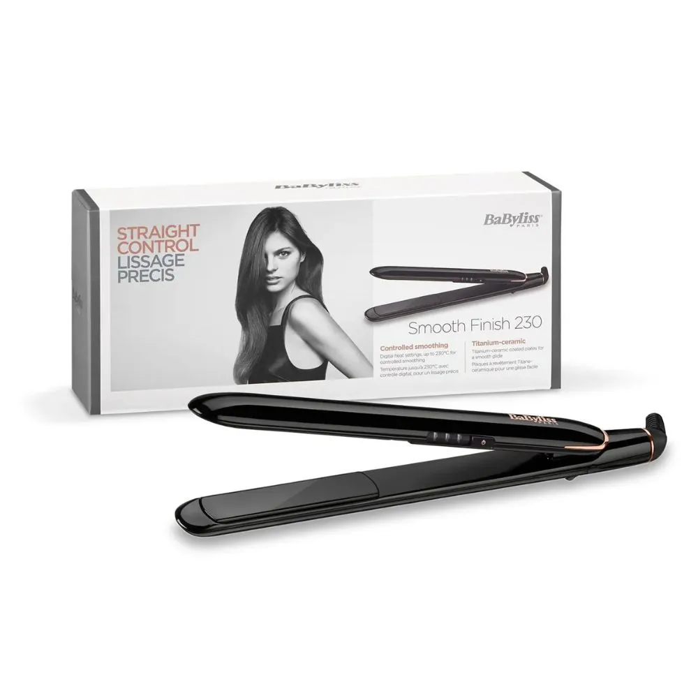 Babyliss مملس شعر بحصيرة سيراميك تيتانيوم ST250SDE