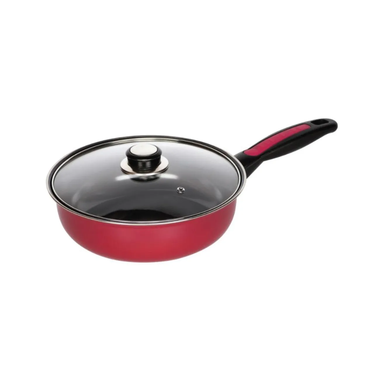 Smart Kitchen مقلاة متعددة غير لاصقة من الستيل الكربوني مع غطاء، 24 cm
