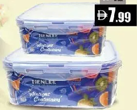 Henlee طقم علب بلاستيك