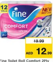 Fine Toilet Roll Comfort 2Ply
