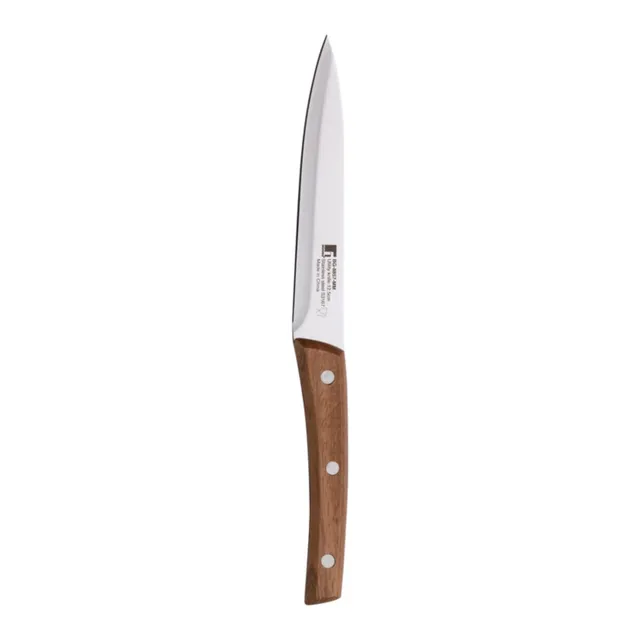 Bergner Nature 12.5 cm Stainless Steel Utility Knife with Wooden Handle, BG8857MM