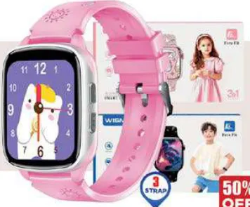 Fone Fit Children's Smart Watch 3 Strap Assorted